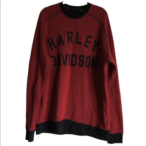 PENDING Harley-Davidson Men's Vintage Inspired Raglan Long Sleeve Pullover - Picture 2 of 7